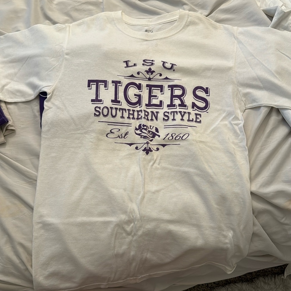 LSU Tigers White Cotton T-Shirt